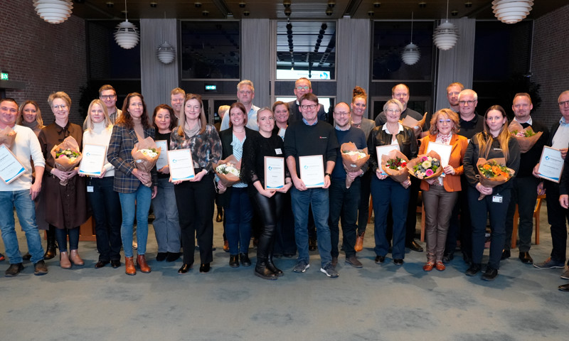 De arbejdspladser, der onsdag havde mulighed for at deltage i receptionen, hvor de fik overrakt Aabenraa Kommunes Sundhedsfremmemærke 2024.